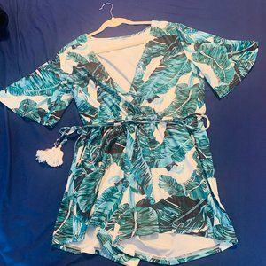 romper, v-neck
